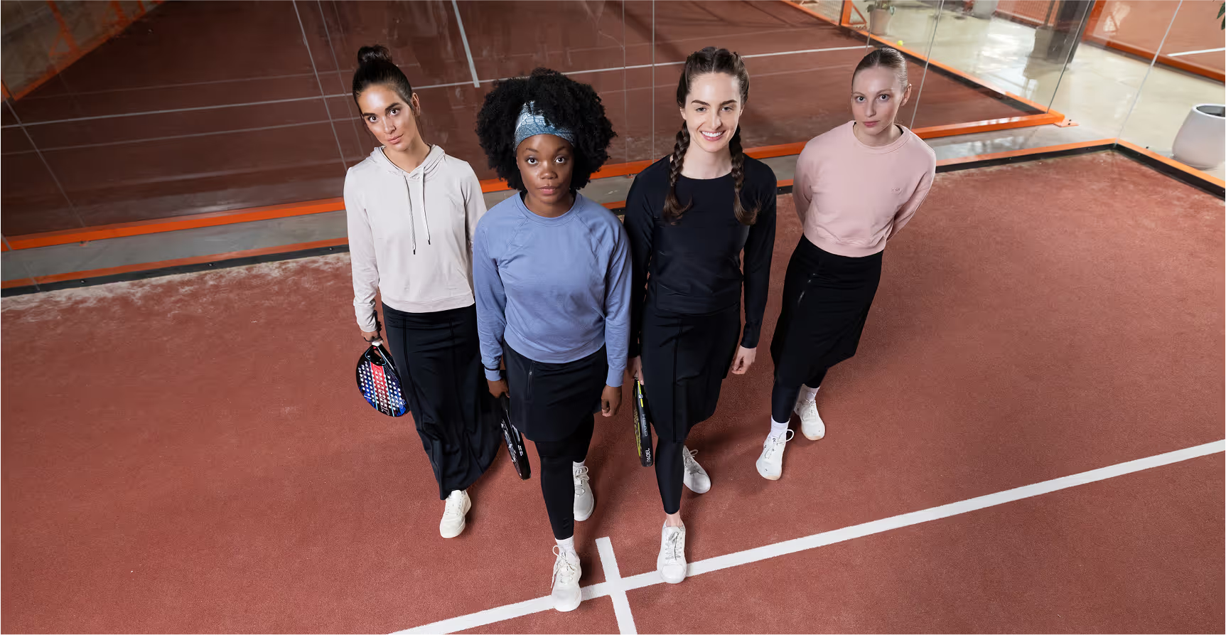 girls pilates holding hands Anevis